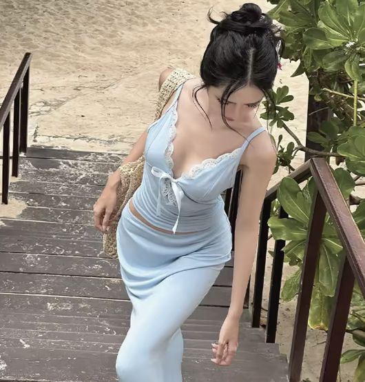 Aurora Blue Lace Set