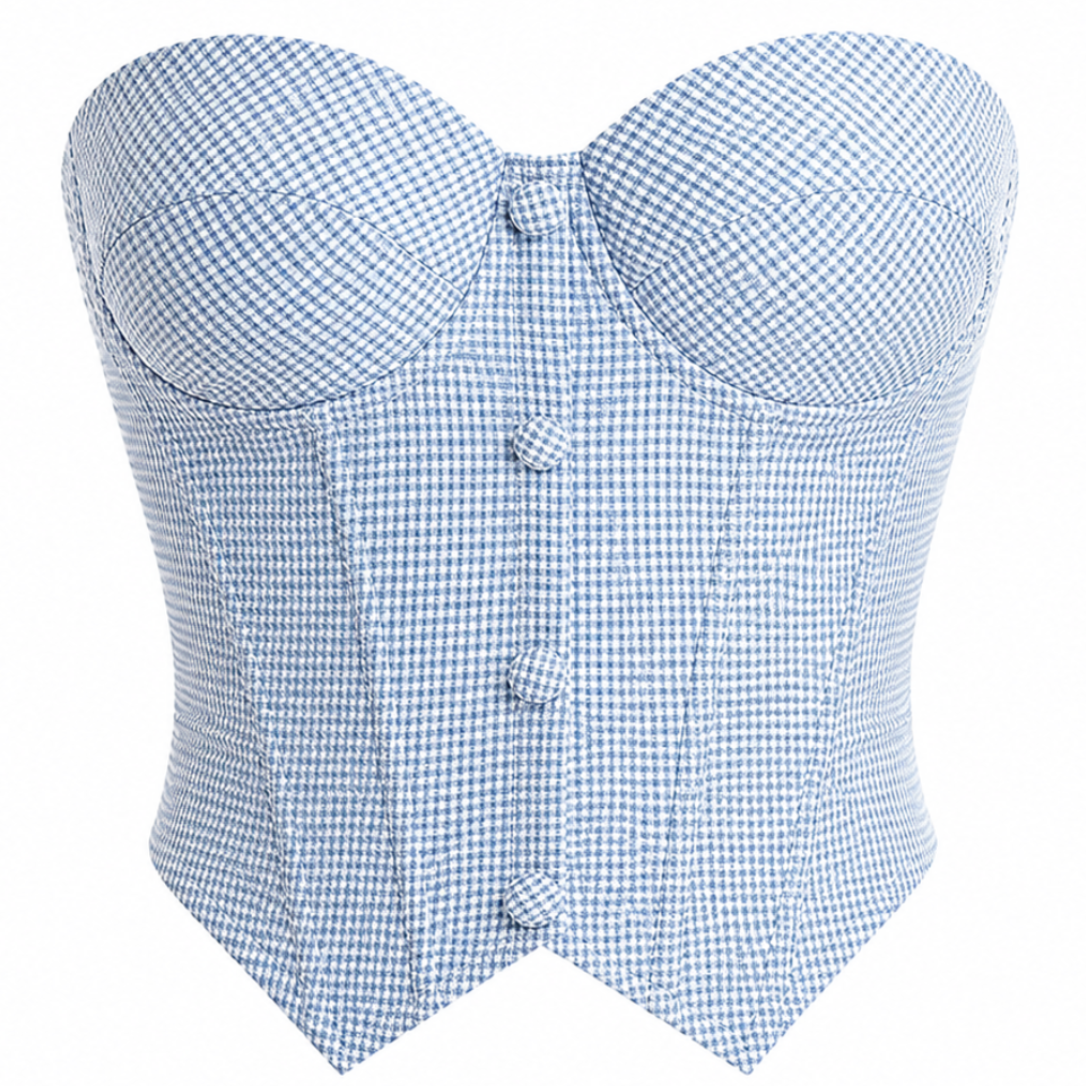 Sky Blue Corset Top