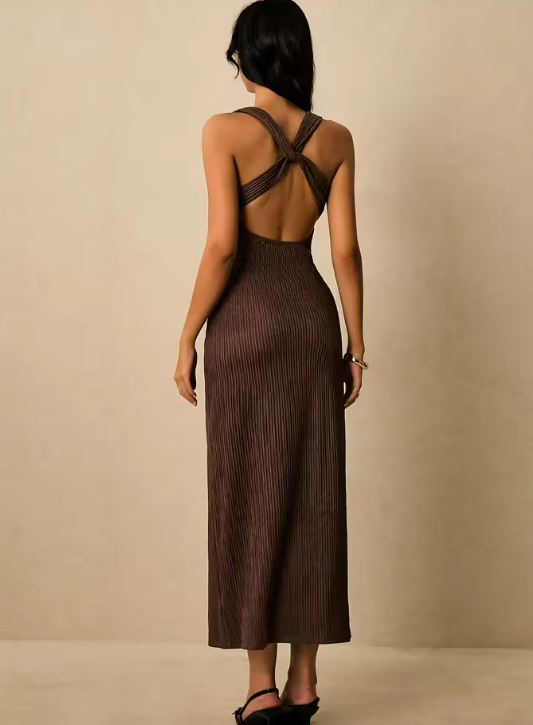 Mocha Muse Ribbed Maxi Dress