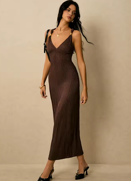 Mocha Muse Ribbed Maxi Dress