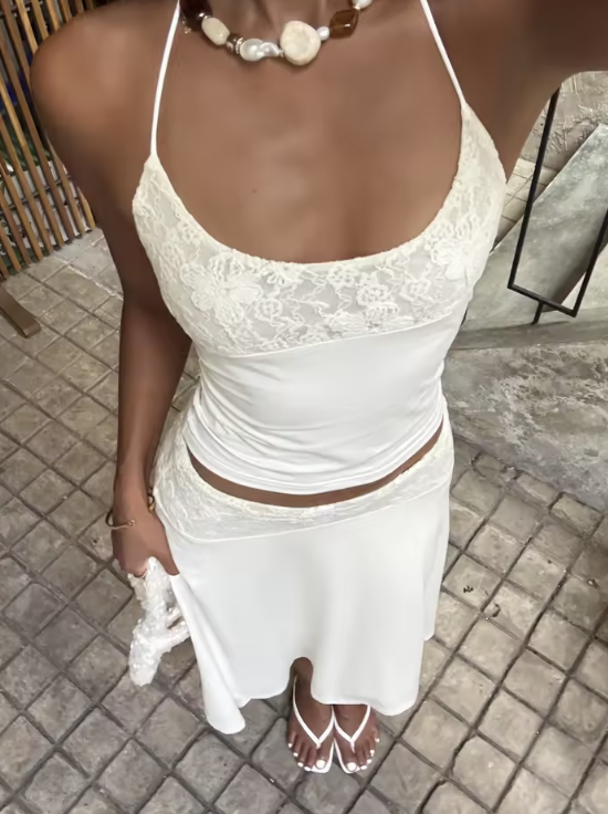 Luna Lace Skirt Set