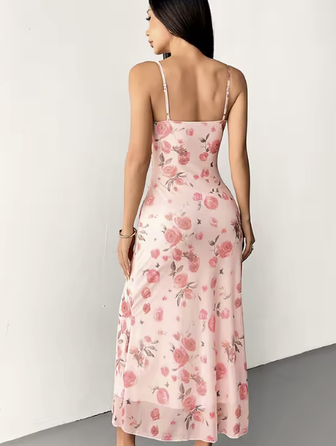 Rosé Bloom Maxi Dress
