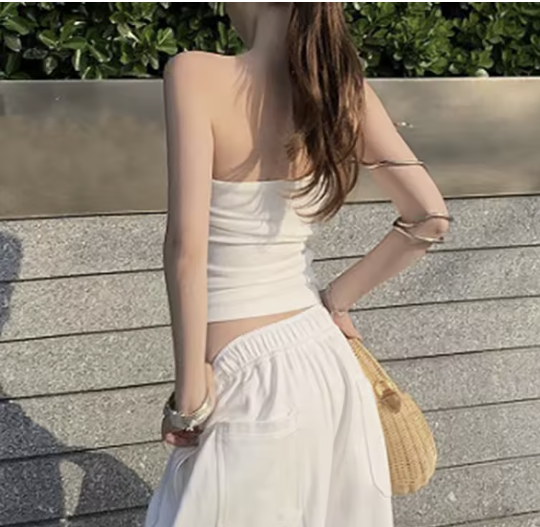 Snow Pearl Tube Top