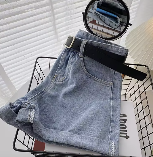 Urban Denim Shorts Set