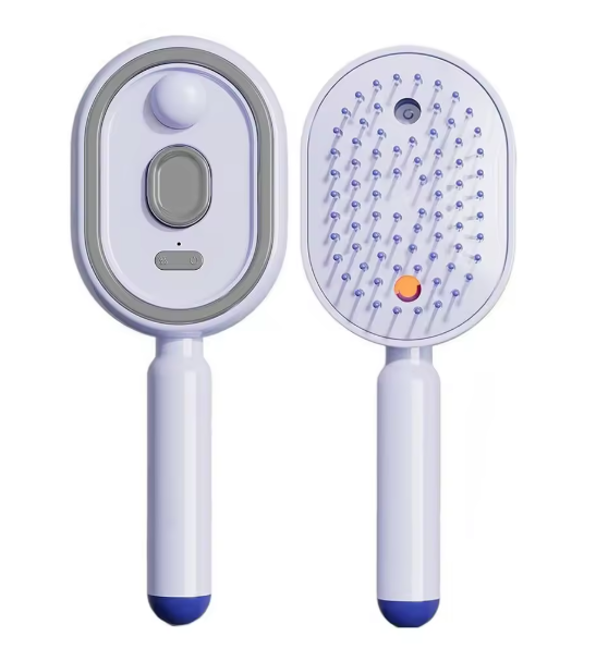 2-in-1 Electric Steam Hair Brush – Scalp Massager & Hair Straightening Comb