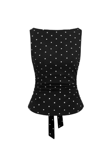 Muse Top – Elegant Black Feminine Blouse