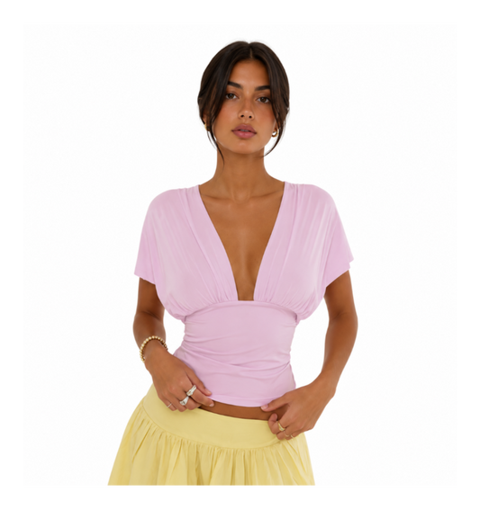 Lily Blush Draped Top