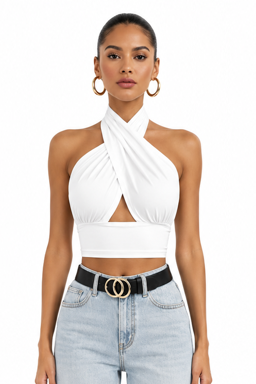 Aurora Ivory Halter Top