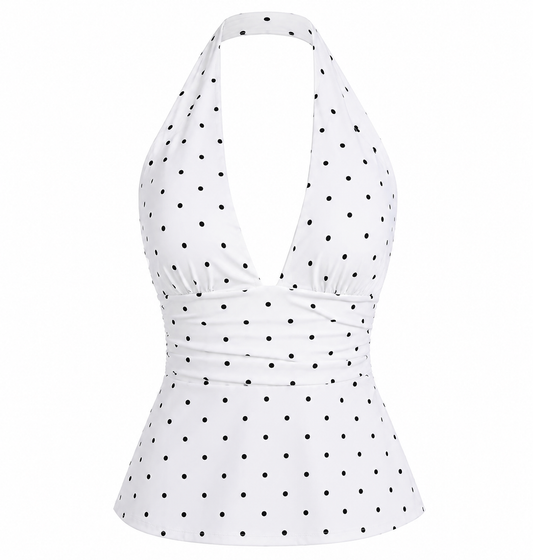 Vintage Polka Dot Halter Top