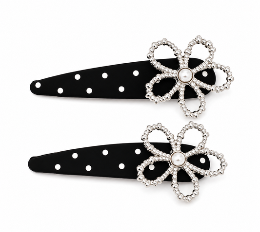 Pearl Blossom Hair Clips