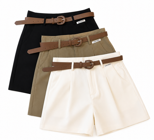 Elegant Belted Shorts