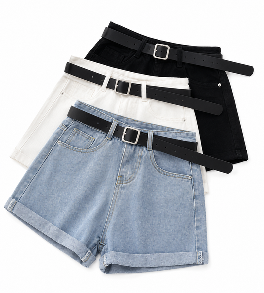 Urban Denim Shorts Set