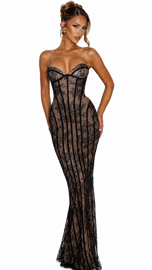 Noir Royale Lace Gown