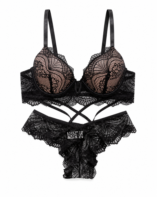 Midnight Lace Elegance Set