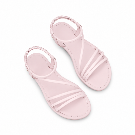 Blush Breeze Flat Sandals – Minimal Strappy Everyday Sandals
