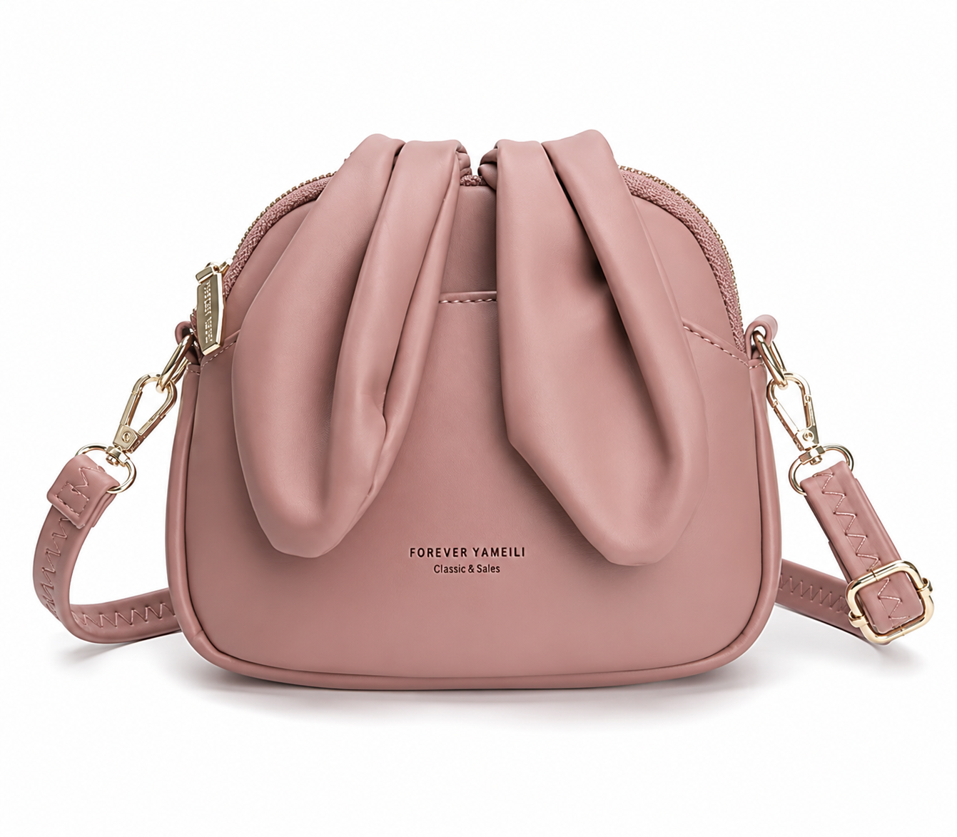 Rabbit Bag – Blush Bunny Charm Crossbody Bag