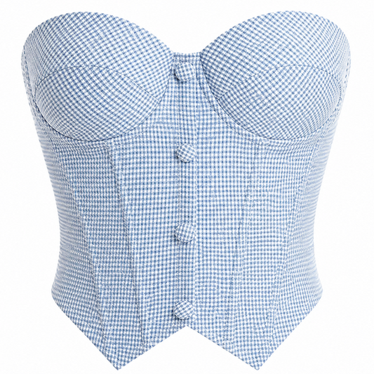Sky Blue Corset Top