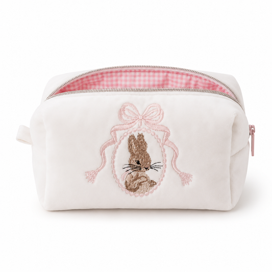 Bunny Bow Cosmetic Pouch