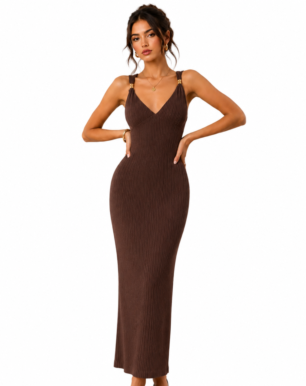 Mocha Muse Ribbed Maxi Dress