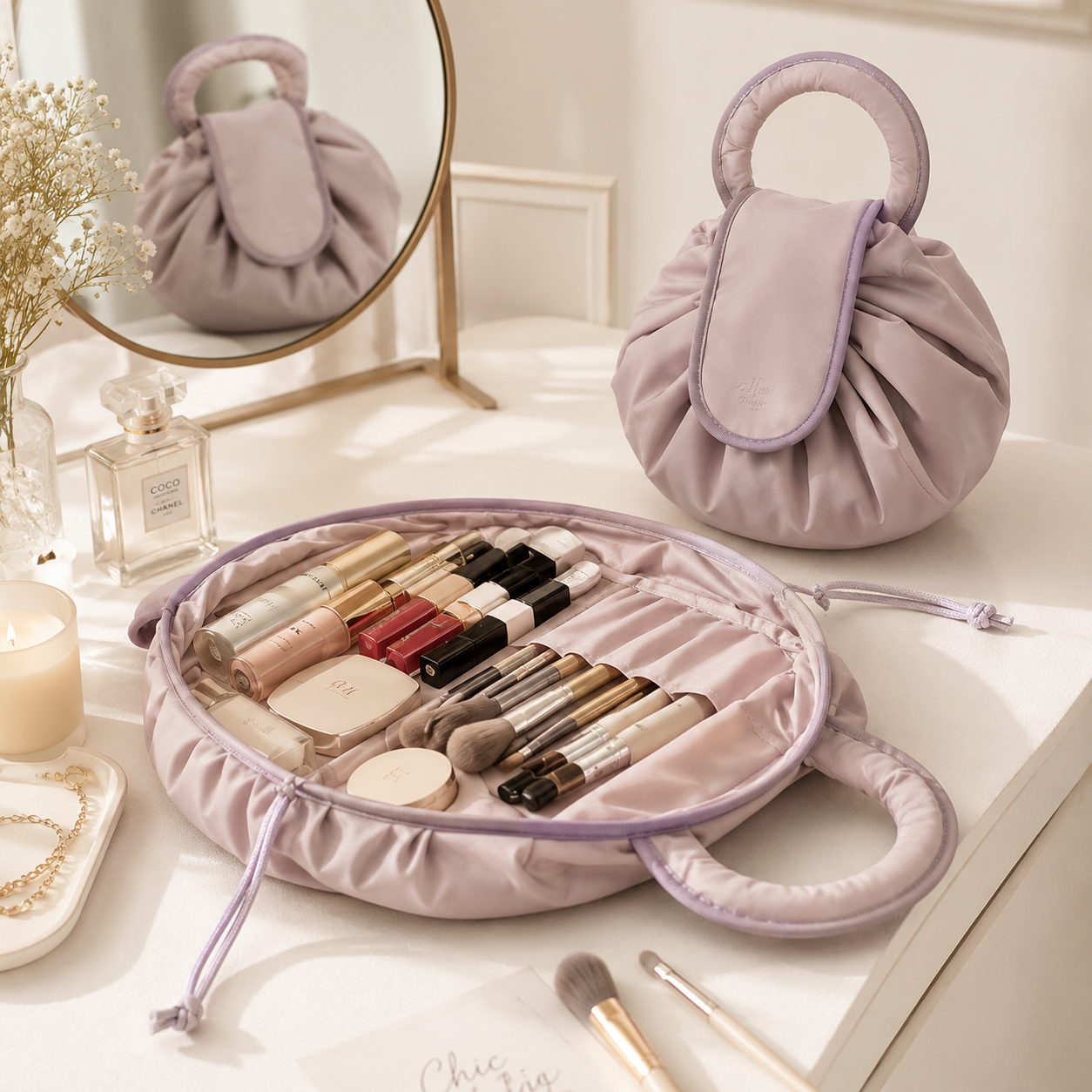 BlushBloom Travel Makeup Bag