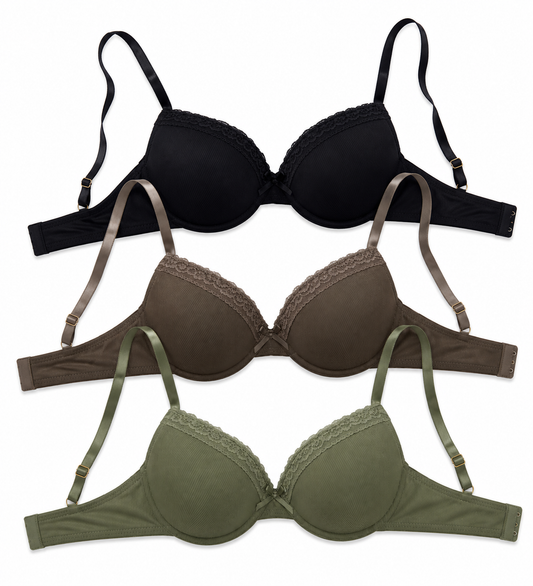 3-Piece Lace Bra Set – Everyday Comfort & Elegant Support